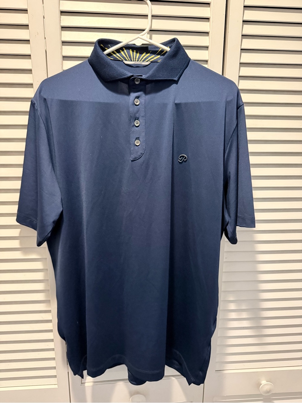 Public Drip “Public Athlete” Tonal Navy Polo NWOT [L]